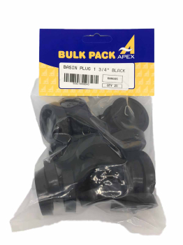 Basin Plugs 1 3/4Inch Black (20) Basin Plugs 1 3/4Inch Black (20)